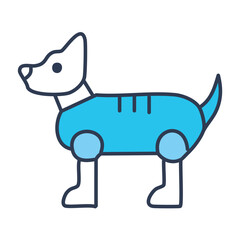 Futuristic robot dog. vector eps