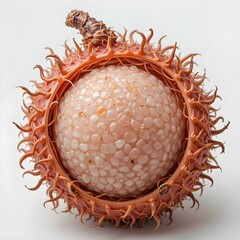 Lychee - A small, round fruit with sweet, fragrant, and juicy flesh encased in a thin, rough shell.