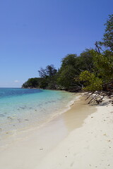 Anse Lazio and stunning paradise landscapes on Curieuse Island in the Seychelles, Africa