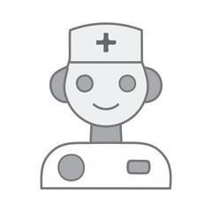 Futuristic robot nurse. vector eps