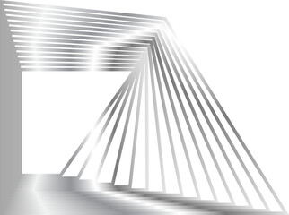 Square dynamic with metallic glowing silver, banner, frame, symbol