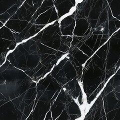 Elegant black marble with striking white veins for luxurious interior design