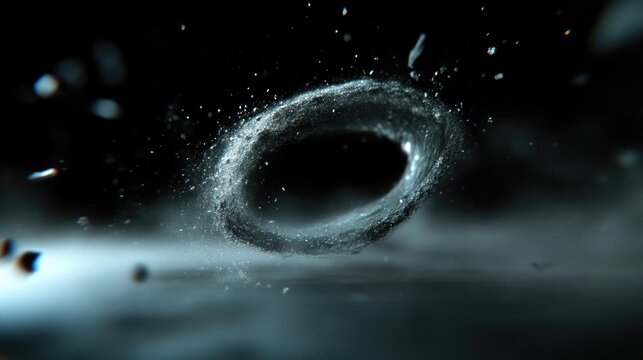 Abstract swirling ring, dust, vortex