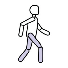 Humanoid robot walking. vector eps
