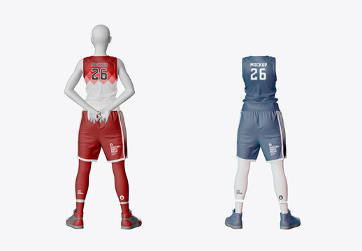Female Basketball Kit Mockup