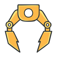 Robotic claw design. vector eps