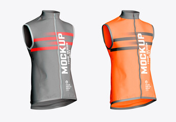 Cycling Wind Vest Mockup