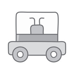 Robotic transport vehicle. vector eps