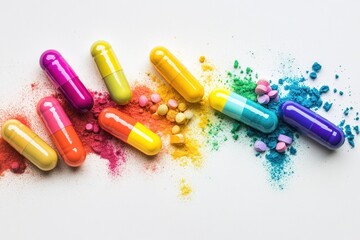 Colorful pills and powder (1)