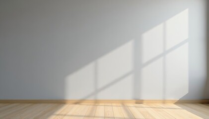 Empty grey wall with a warm wooden beige floor, perfect for minimalist interior design,  simplicity,  minimalism