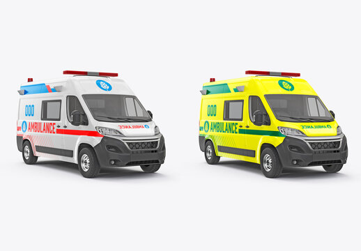 Van Ambulance Mockup