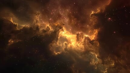 Fototapeta premium Deep space nebula with vibrant colors and glowing stars captured in stunning detail