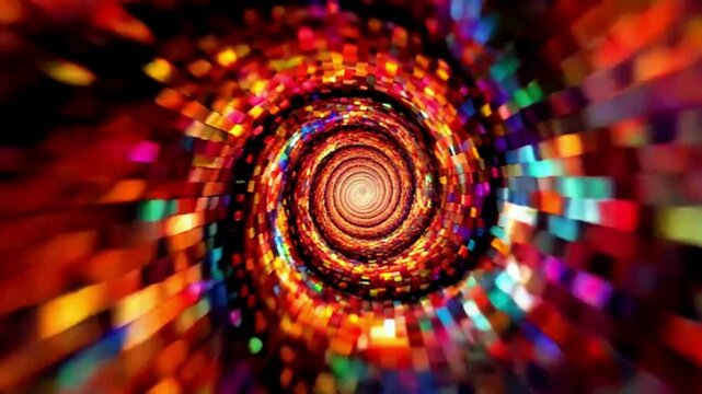 A high-speed zoom through an infinite fractal tunnel..