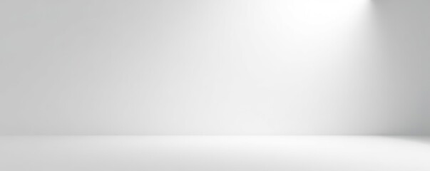 Empty white stage background with gradient light, perfect for showcasing products,  minimalistic,  stage background