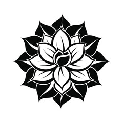 black and white abstract flower