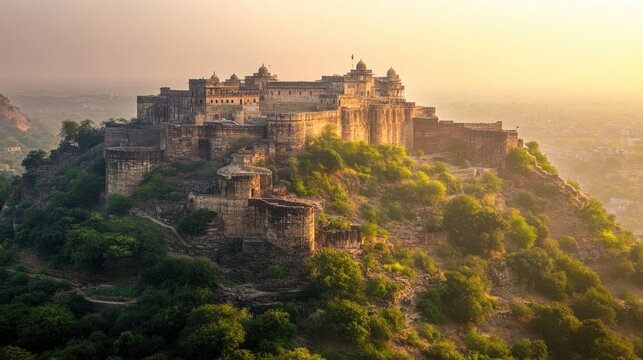 Taragarh Fort, Bundi, Rajasthan at Sunrise