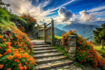 Obraz premium stairway to the sky