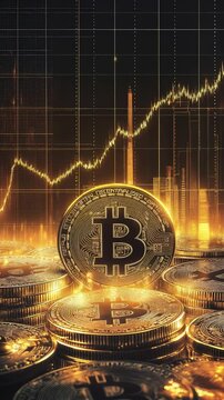 Exploring the rise of Bitcoin as cryptocurrency gains value in the market with focus on recent trends. Ideal for Social Media, Stories, Advertising