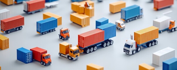 Fototapeta premium Global demand forecasting model optimizing shipping and logistics pricing strategies