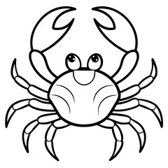 Fototapeta premium Stunning crab vector illustration, perfect for digital designs and creative projects.