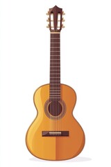 Obraz premium Guitar Accoustic. Classic Wooden Musical Instrument for Classical Music