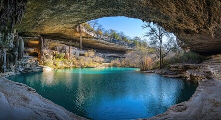 Hamilton Pool: Beautiful Blue Water Cave in Austin, Texas, USA
