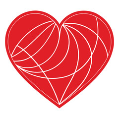 Fototapeta premium Collection of Unique Heart Shapes, Symmetrical, Tilted, Hand-Drawn, Puffy, Thin Outline, Thick Outline, Double Layered, Geometric Heart, Wide, Modern Minimalist, and Valentine Variations in Red, Black