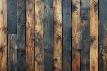 Weathered Wooden Planks Background with Rich Texture and Organic Design