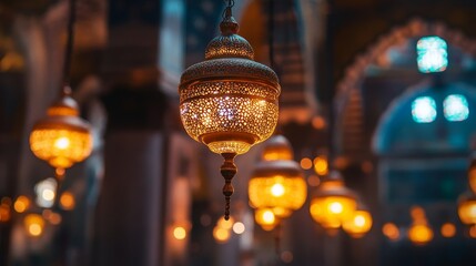islamic lantern lamp hanging illustration art