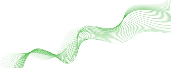Absract green wave vector background
