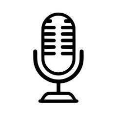Retro microphone icon Classic design for podcasts and broadcasting Simple bold and ready for your audio projects! #mic #audio #podcast