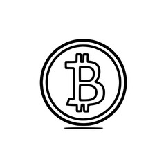 Minimalist Icon of a Circular Crypto Currency Symbol Symbolizes finance digital transformation and modern investment strategies and image