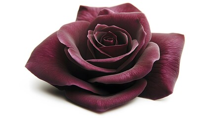 Dark Maroon Rose Closeup Photography, AI-Generated Floral Image