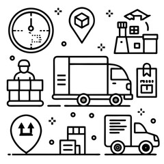 Delivery & Logistics Icons Set
