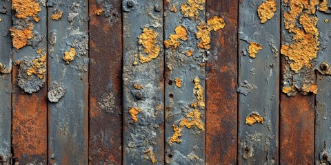 Aged and Weathered Iron Plate Texture with Rusted Finish