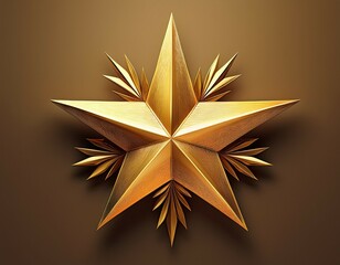Obraz premium shiny golden star on a minimalist background