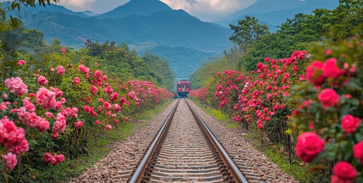 railway line in the mountains