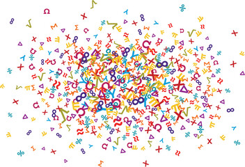 Vector colorful mathematics background element in flat style