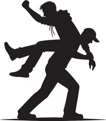 Person lifting protester vector