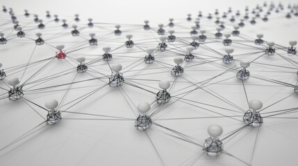 3D rendering of machine learning models with nodes and connections.