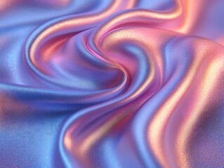 Fototapeta premium Close up photograph of swirling folds of lustrous silky fabric