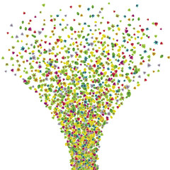 Vector colorful botanical garden fresh leaves background design element