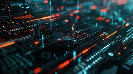 Naklejka premium Concept of AI-powered machine learning with data analytics.