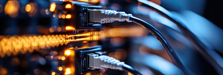 Fiber Optic Network Connections and Ports