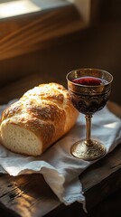 Bread and wine for holy communion