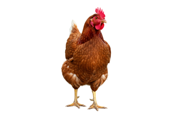 Brown laying hen PNG, domestic bird isolated on transparent background
