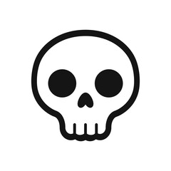 Cute Skull Outline icon Vector Illustration