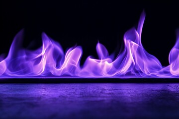 Purple Flames on Dark Surface
