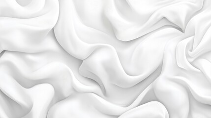 Obraz premium Elegant white fabric drapery studio setting textile design soft textures minimalist aesthetic