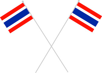 Thailand Map And Flag Vector Icon Design